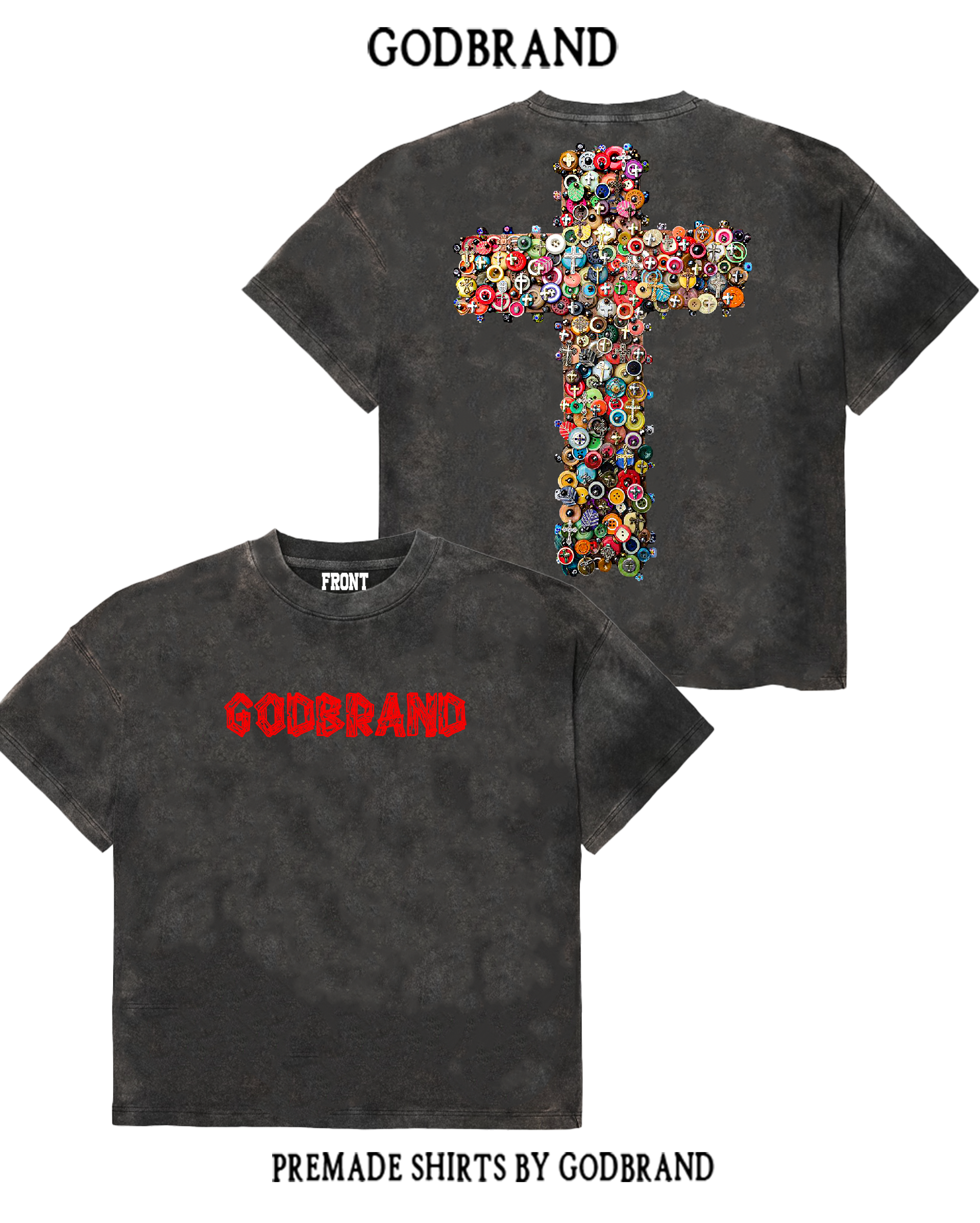 Button cross Tee