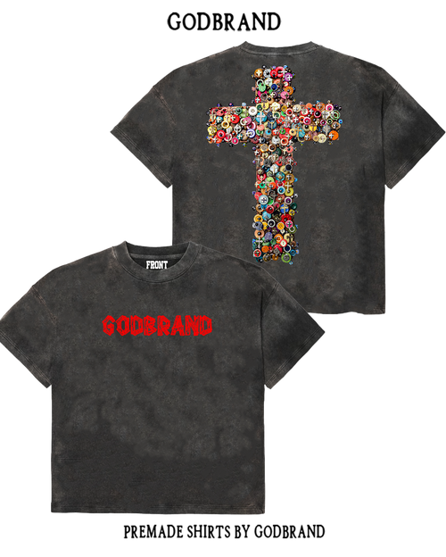 Button cross Tee