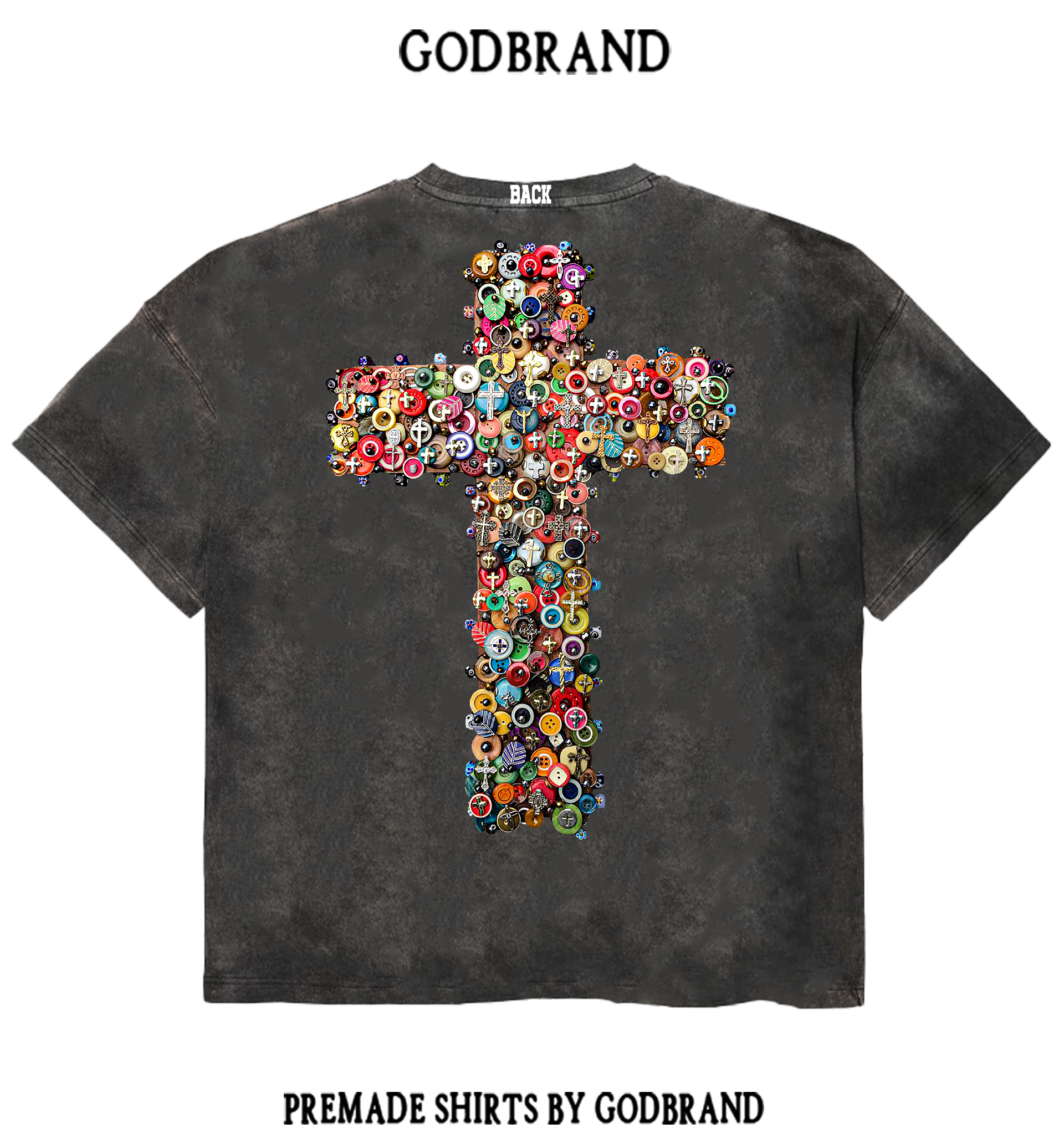 Button cross Tee